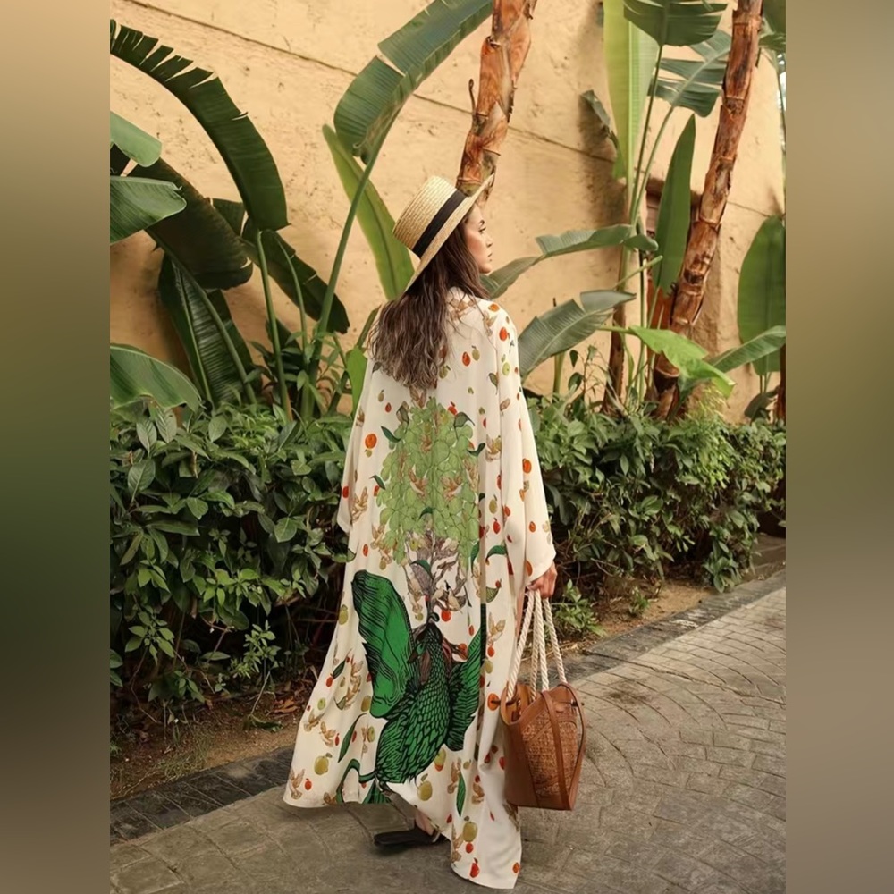 Boho long sleeve kimono
